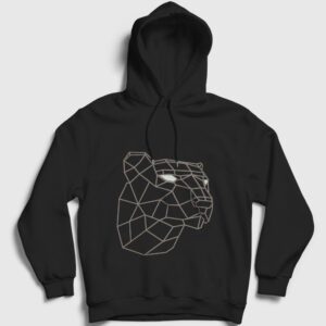 3D Kaplan Kapşonlu Sweatshirt siyah