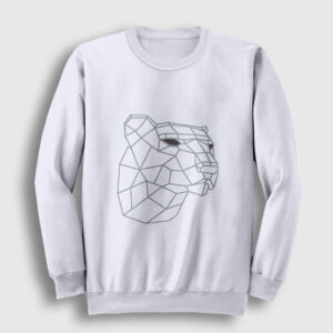 3D Kaplan Sweatshirt beyaz