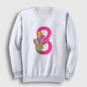 8 Mart Sweatshirt beyaz