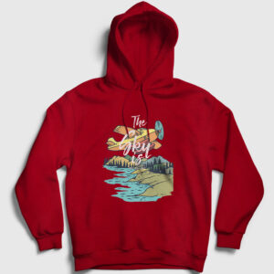 Alaska Kapşonlu Sweatshirt kırmızı