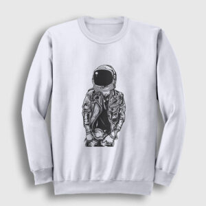 Astronaut Punkster Sweatshirt beyaz