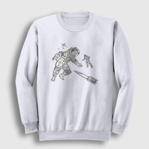Astronauts Sweatshirt beyaz
