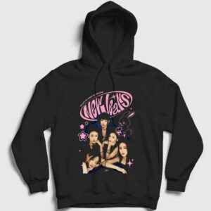 Attention K-Pop Newjeans Kapşonlu Sweatshirt Siyah