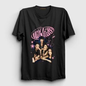 Attention K-Pop Newjeans Tişört Siyah