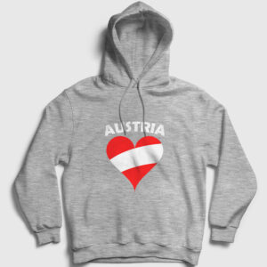 Avusturya Kapşonlu Sweatshirt gri kırçıllı