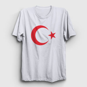 Ay Yıldızlı Tişört beyaz