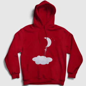 Aya Tırmanmak Kapşonlu Sweatshirt kırmızı