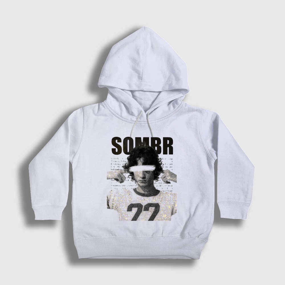 Back To Friends Pop Sombr Çocuk Kapşonlu Sweatshirt Beyaz