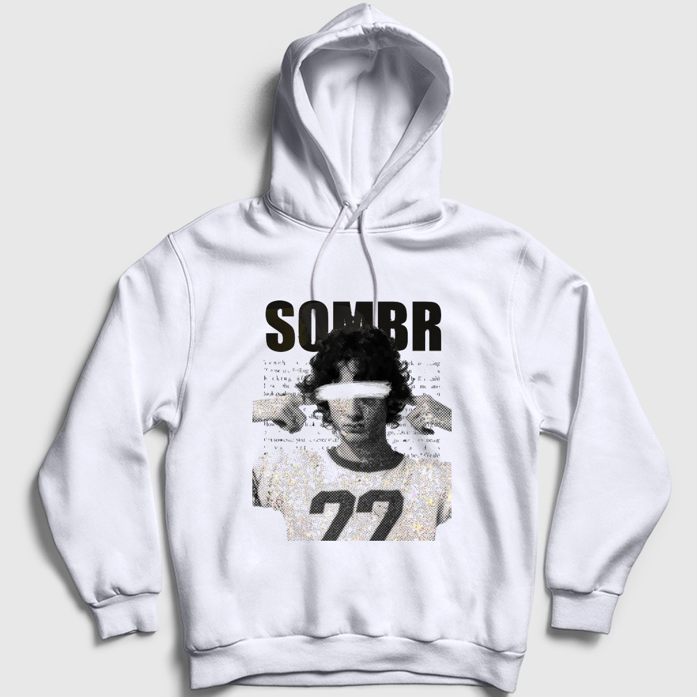 Back To Friends Pop Sombr Kapşonlu Sweatshirt Beyaz