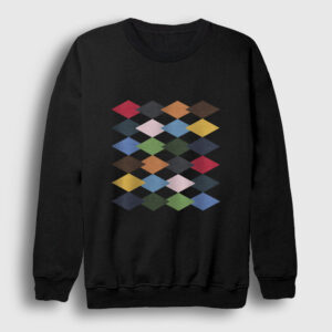 Baklava Desenli Sweatshirt siyah