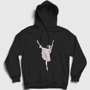 Balerin Kız Kapşonlu Sweatshirt siyah