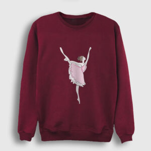 Balerin Kız Sweatshirt bordo