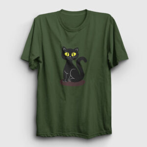 Black Cat Tişört haki