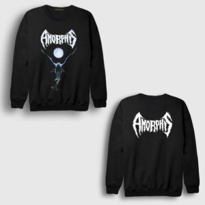 Black Winter Day Metal Amorphis Sırt Baskılı Sweatshirt Siyah