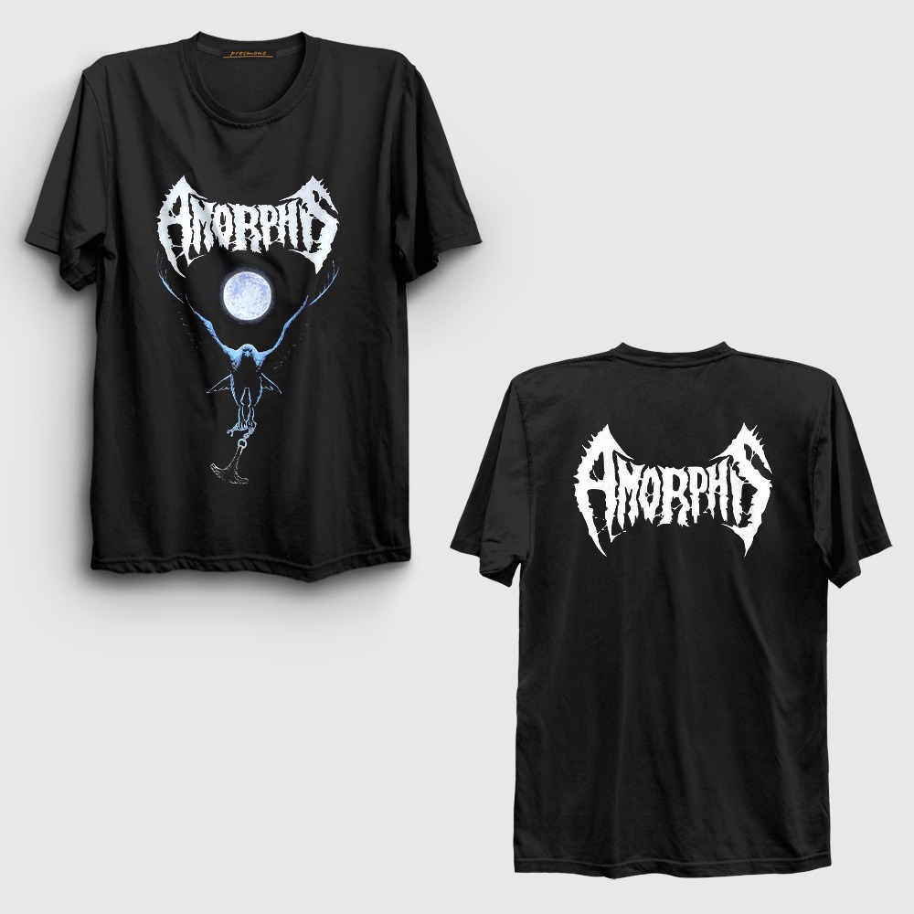 Black Winter Day Metal Amorphis Sırt Baskılı Tişört Siyah