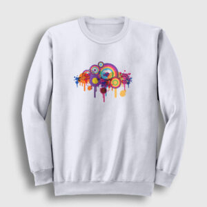 Blobs Sweatshirt beyaz
