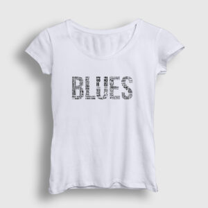 Blues Kadın Tişört beyaz