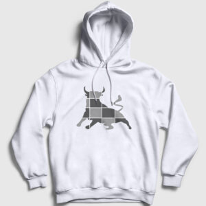 Boğa Kapşonlu Sweatshirt beyaz
