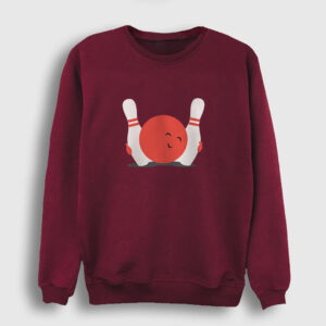 Bovling Topu Sweatshirt bordo