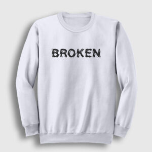Broken Sweatshirt beyaz