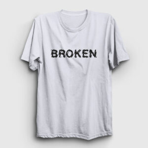 Broken Tişört beyaz