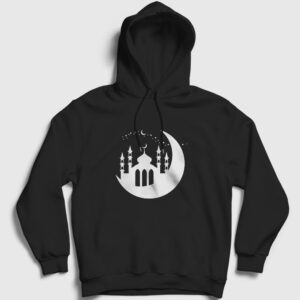 Cami ve Hilal Kapşonlu Sweatshirt siyah