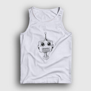 Cartoon Robot Atlet beyaz