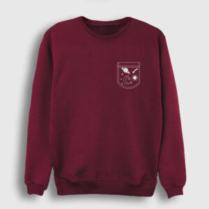 Cebimde Gezegenler Sweatshirt bordo