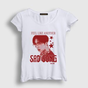 Choi Jiung Sad Song K-Pop P1harmony Kadın Tişört Beyaz