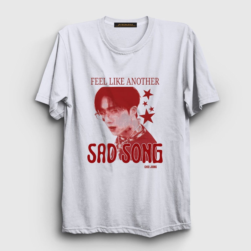 Choi Jiung Sad Song K-Pop P1harmony Tişört Beyaz