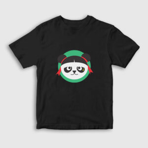 Çinli Panda Çocuk Tişört siyah