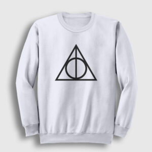 Circle Inside Triangle Sweatshirt beyaz