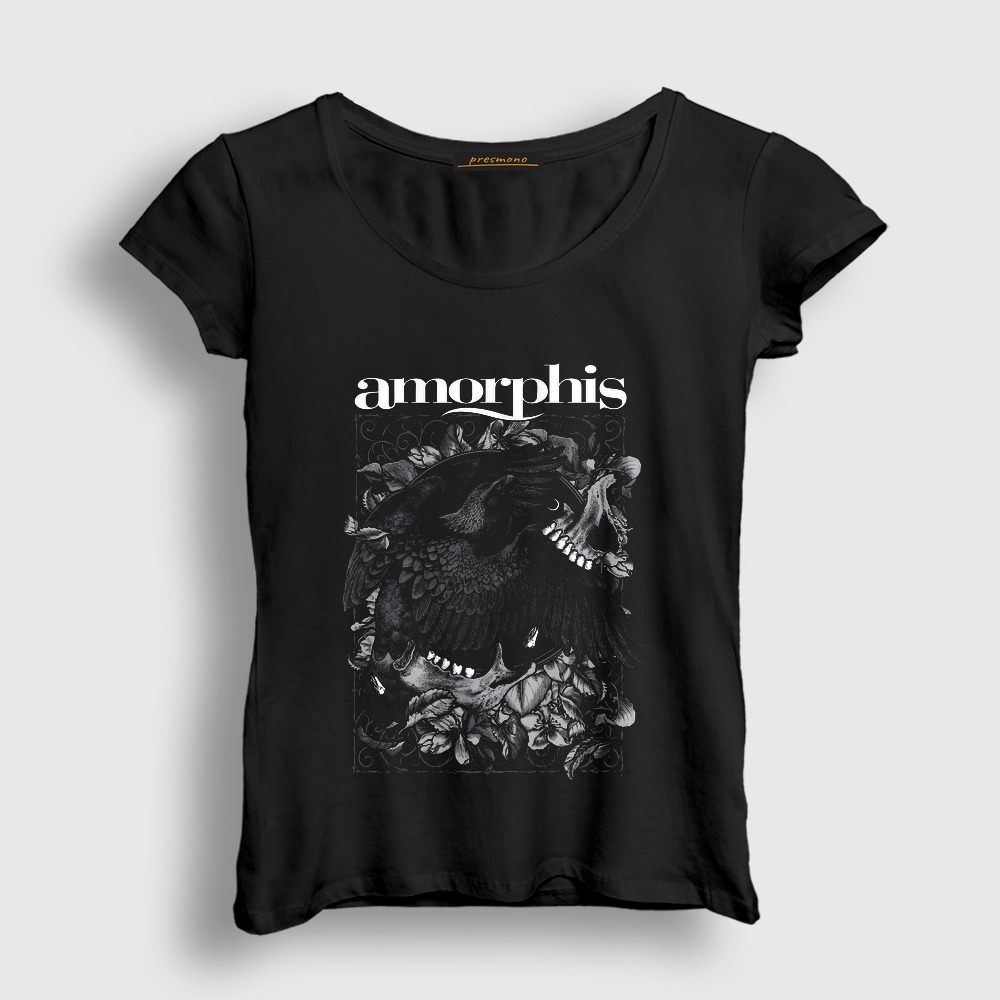 Circle Metal Amorphis Kadın Tişört Siyah