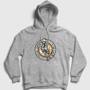 Classic Basketball Championship Kapşonlu Sweatshirt gri kırçıllı