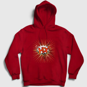 Comics Hot Kapşonlu Sweatshirt kırmızı