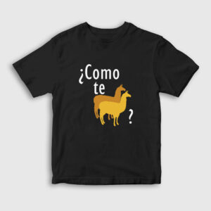 Como Te Llamas Çocuk Tişört siyah
