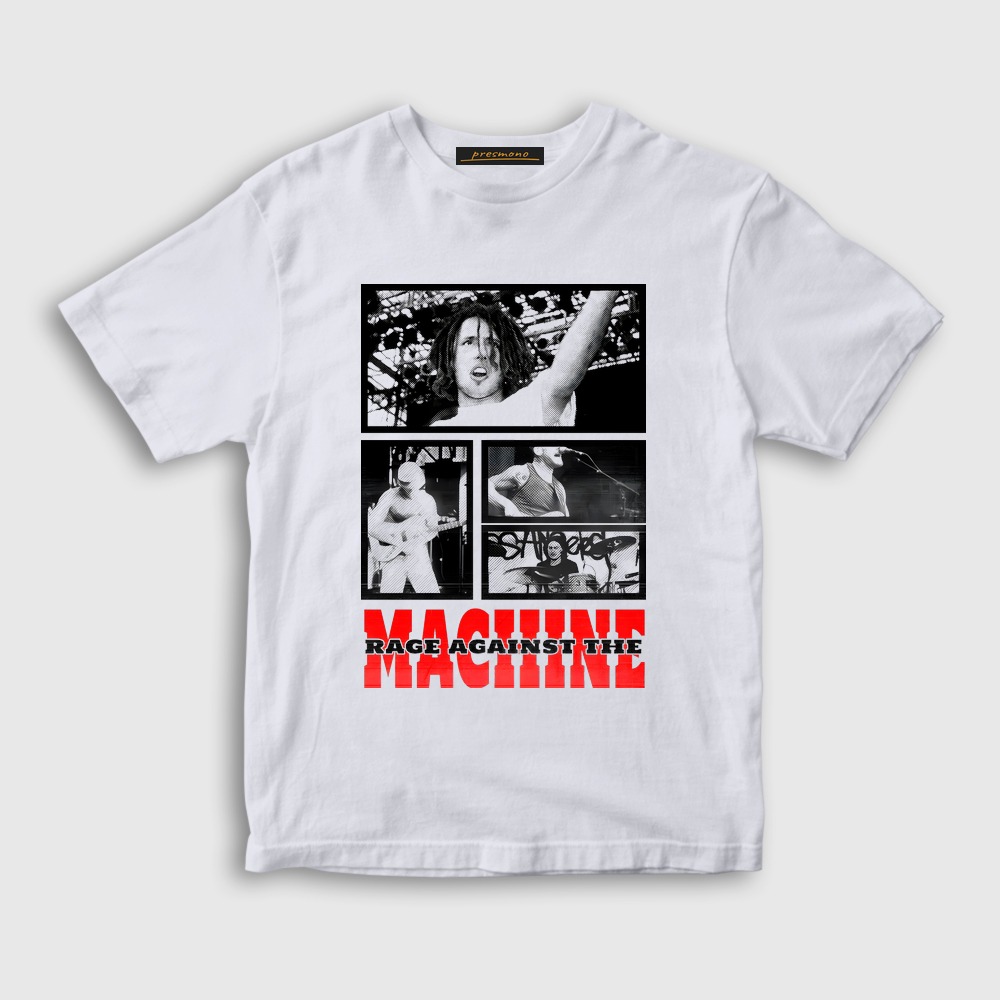 Concert Rock Rage Against The Machine Çocuk Tişört Beyaz