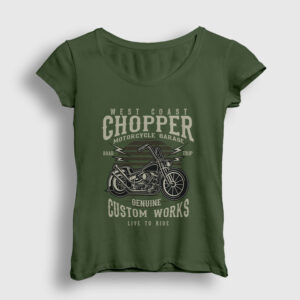 Custom Chopper Kadın Tişört haki