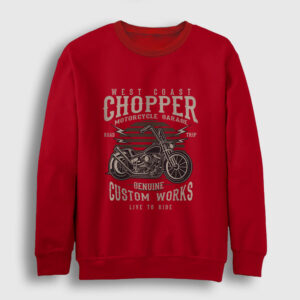 Custom Chopper Sweatshirt kırmızı