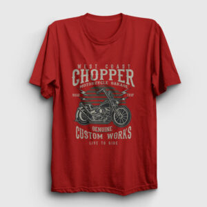 Custom Chopper Tişört kırmızı