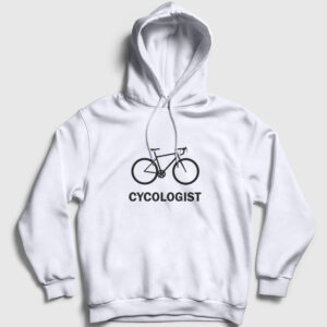 Cycologist Kapşonlu Sweatshirt beyaz