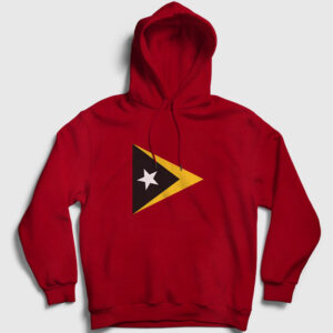 Doğu Timor Kapşonlu Sweatshirt kırmızı