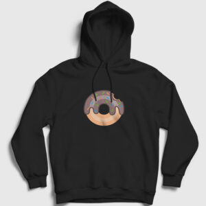 Donut Kapşonlu Sweatshirt siyah