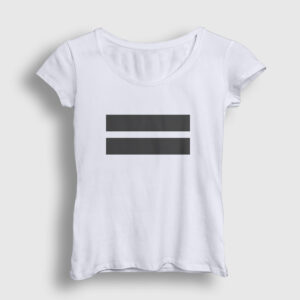 Double Line Kadın Tişört beyaz