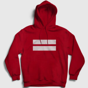 Double Line Kapşonlu Sweatshirt kırmızı