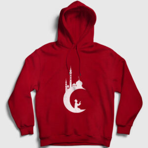 Dua Kapşonlu Sweatshirt kırmızı