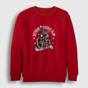 Ekstrem Bisiklet Kulübü Sweatshirt kırmızı