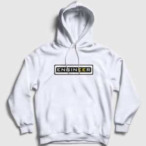 Engineer Kapşonlu Sweatshirt beyaz