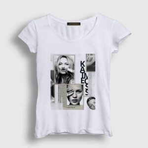 Fashion Legend Kate Moss Model Kadın Tişört Beyaz