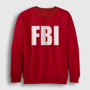 FBI Sweatshirt kırmızı